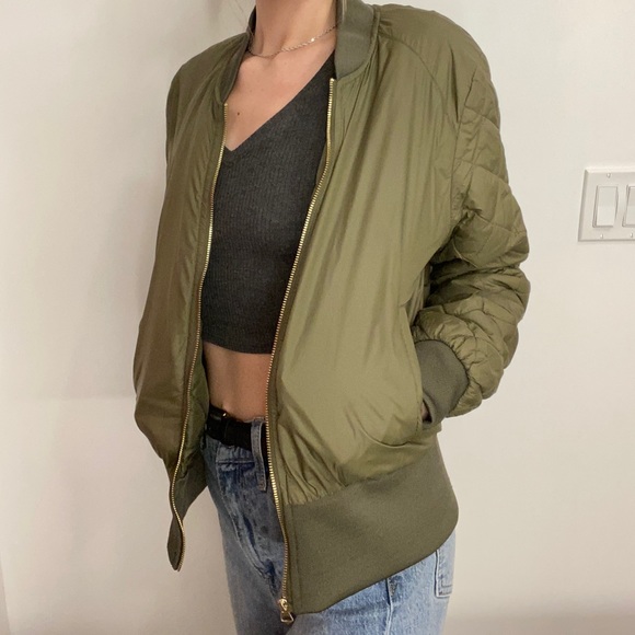 Jackets & Blazers - INSO Green Bomber Jacket ( large )